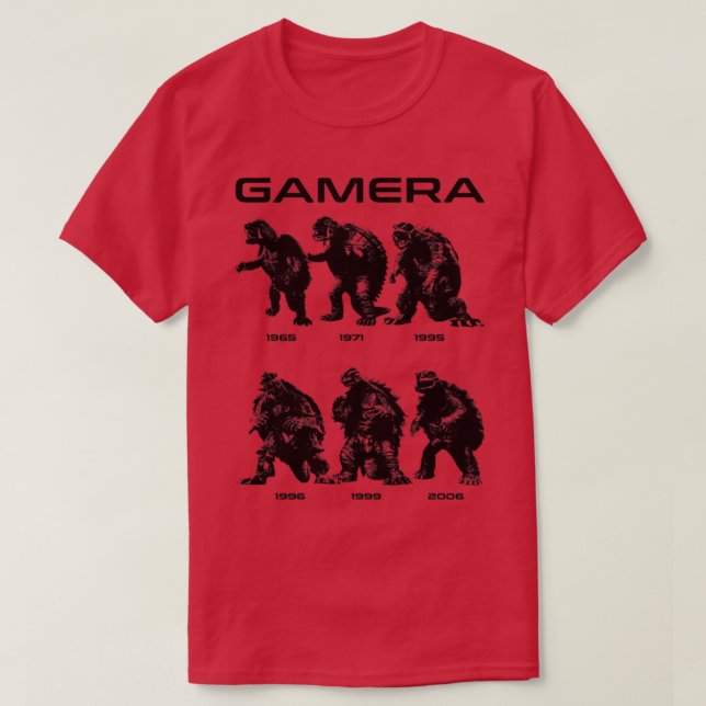 CAMISETA AÑOS DE GAMERA (Diseño del anverso)