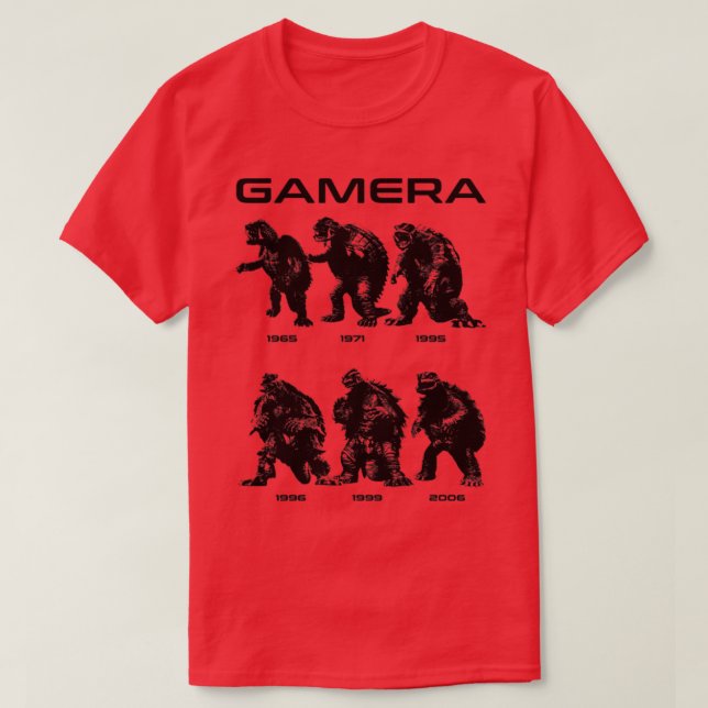 CAMISETA AÑOS DE GAMERA (Diseño del anverso)