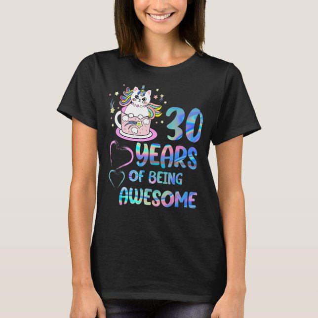 Camiseta Años De Ser Fabulosos Gatitos De 30 Años (Anverso)