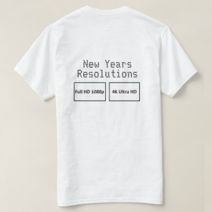 Camiseta Años Nuevos de resoluciones HD 2 echadas a un lad