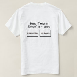 Camiseta Años Nuevos de resoluciones HD 2 echadas a un lado