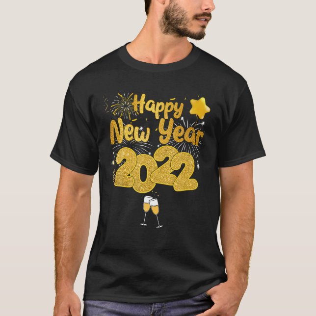 Camiseta Años nuevos divertidos, Fiestas se abastecen Feliz (Anverso)