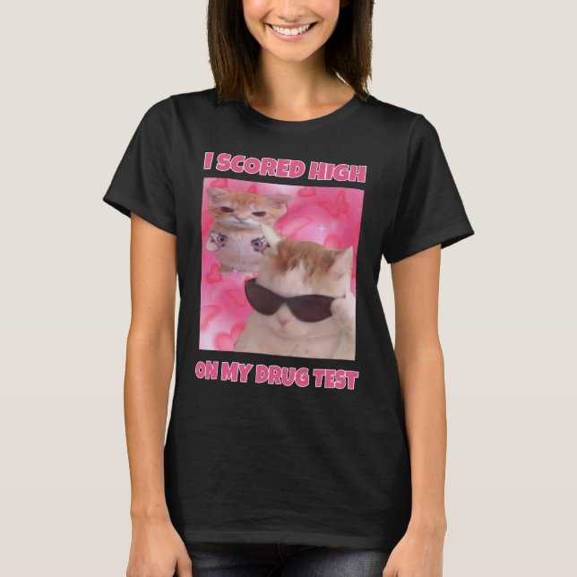 Camiseta Anoté memes de gato alto (Anverso)