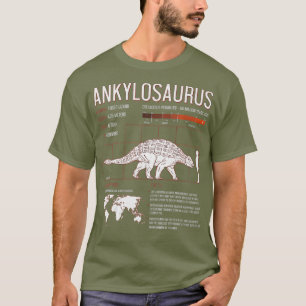 Camiseta Anquilosauro Dinosaurio Hechos Paleontólogo Nerd