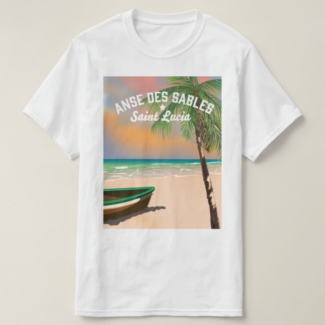Camiseta Anse Des Sables Santa Lucía (Diseño del anverso)