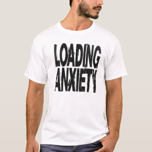 Camiseta ANSIEDAD DE CARGA Tipografía Glitch Brutalista D