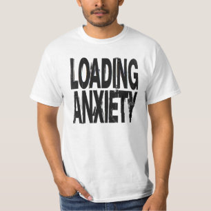Camiseta ANSIEDAD DE CARGA Tipografía Glitch Brutalista D