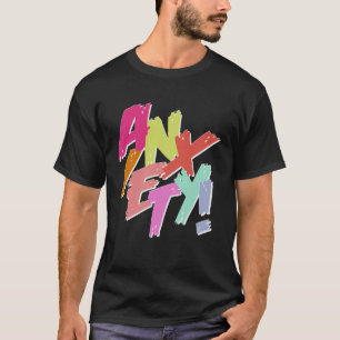 Camiseta ANSIEDAD Depresión social Estrés frente a mujeres