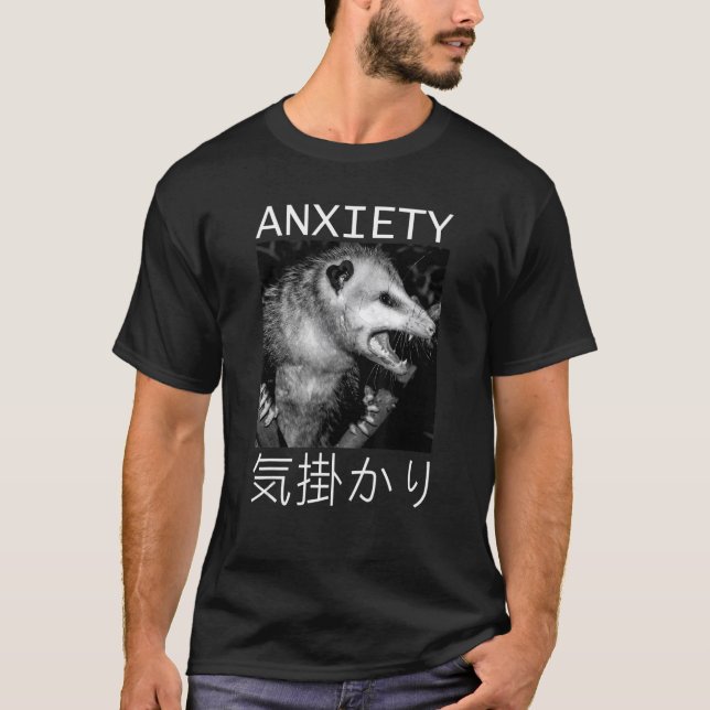 Camiseta Ansiedad japonesa possum Japón Opossum (Anverso)