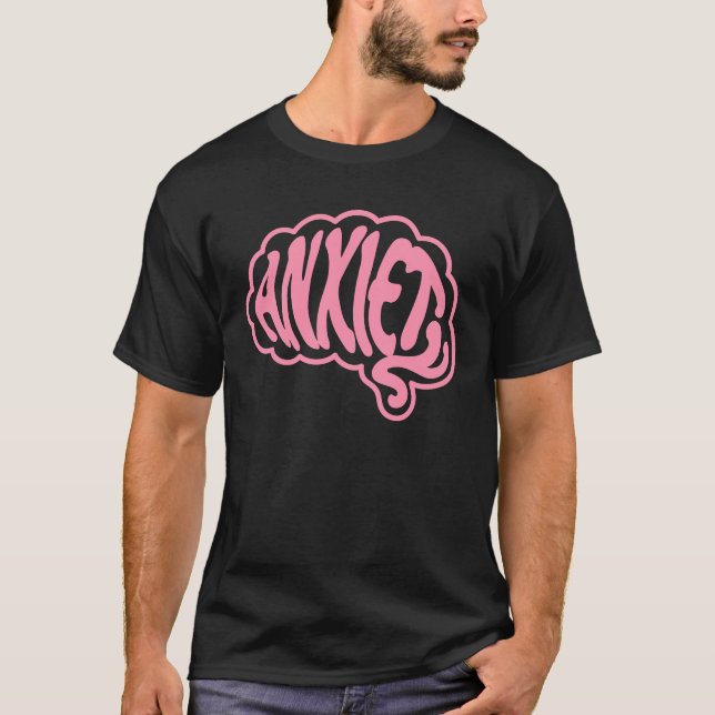 Camiseta Ansiedad personalizable Cerebro (Anverso)