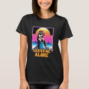 Camiseta Ansiedad Racoon Salud Mental Antisocial Me Deja