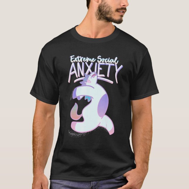Camiseta Ansiedad social extrema estética de Pastel introve (Anverso)