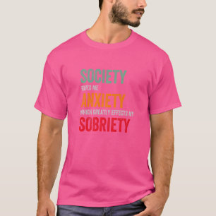 Camiseta Ansiedad social para hombres o mujeres que piensan