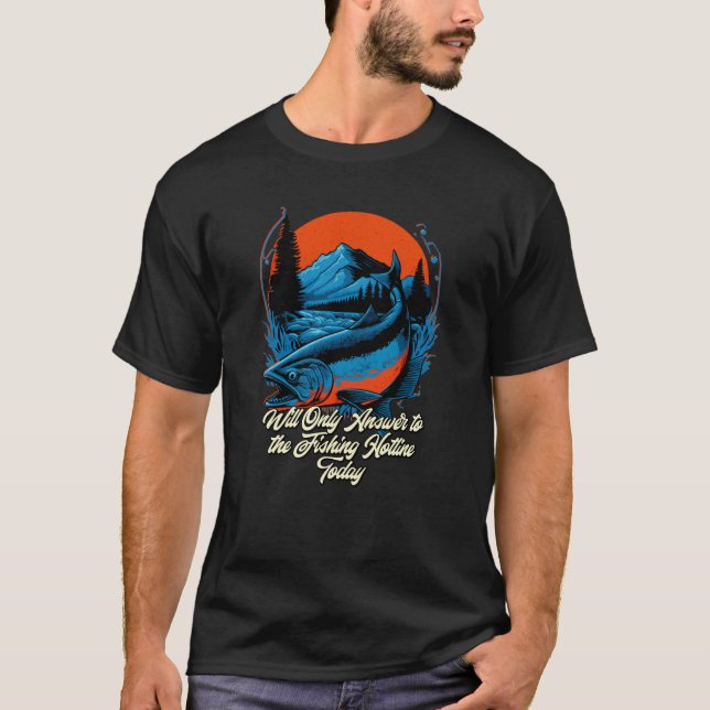 Camiseta Answer to Fishing Hotline Introvert Humor Antisoci (Anverso)