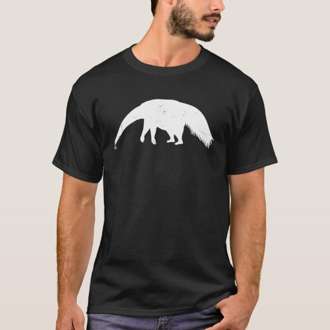 Camiseta Ant Bear Silhouette Retro Rainforest Zoo Animal Lo (Anverso)