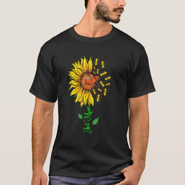 Camiseta Ant Mom Cute Sunflower Ants Insect Lover Mother's  (Anverso)