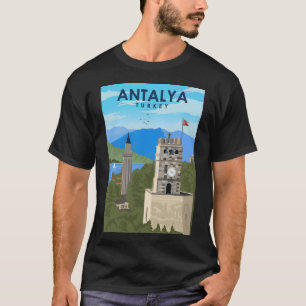 Camiseta Antalya Turkey Vintage Travel Poster