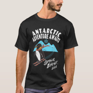 Camiseta Antártida Spring Break 2023 Penguin Snow Ski