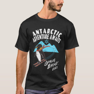 Camiseta Antártida Spring Break 2023 Penguin Snow Ski