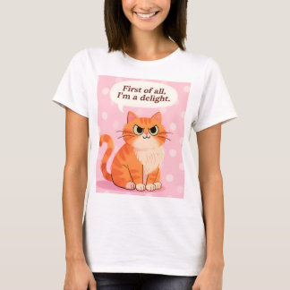 Camiseta Ante todo, soy un gato divertido sarcasmo