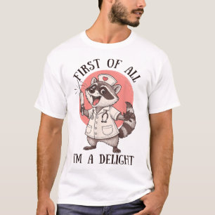 Camiseta Ante Todo Soy Una Enfermera Mapache Encantadora Fe