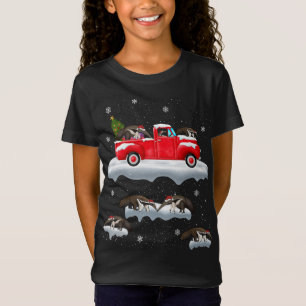 Camiseta Anteater Driding Christmas Tree Red Truck Anteater