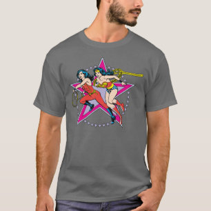 Camiseta Antecedentes de la estrella de la mujer maravilla