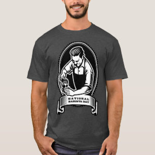 Camiseta Antecedentes de la luz del Día Nacional del Barist