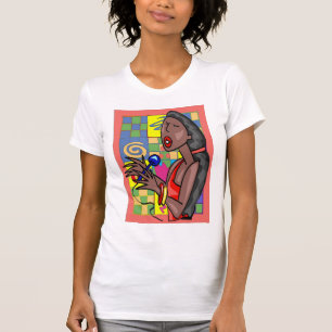 Camiseta Antecedentes del cantante de jazz