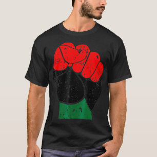 Camiseta Antecedentes Negros Rojo Negro y Verde Puño de Or