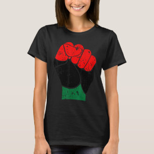 Camiseta Antecedentes Negros Rojo Negro y Verde Puño de Org