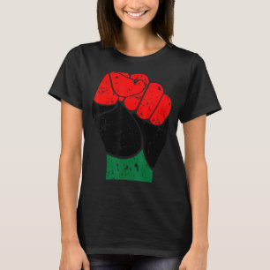 Camiseta Antecedentes Negros Rojo Negro y Verde Puño de Org