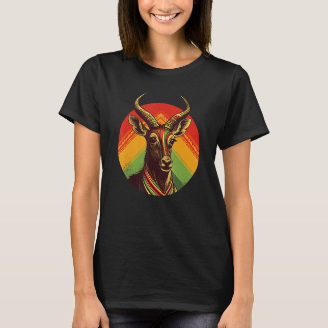 Camiseta Antelope Animal  Safari Animal African Sable Antel (Anverso)