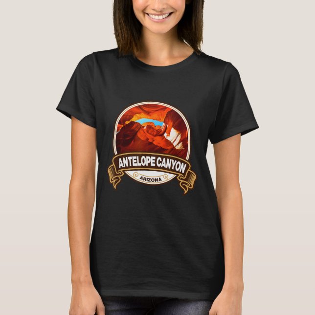 Camiseta Antelope Canyon Arizona Landmark Badge Vintage  (Anverso)