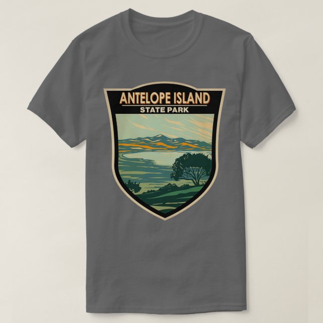 Camiseta Antelope Island State Park Utah Badge (Diseño del anverso)