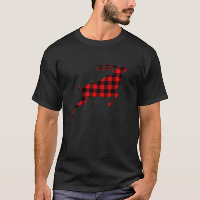 Camiseta Antelope Red Buffalo Plaid Blue Bull Fami (Anverso)