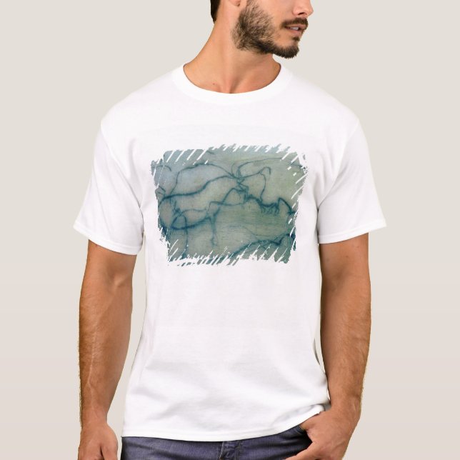 Camiseta Antelope y bison, Perigordian (pintura rupestre) (Anverso)