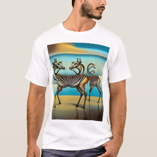 Camiseta Antelopes que reflejan cebras