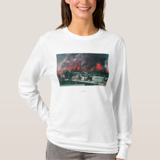 Camiseta Antena de la ciudad ardiendo durante el fuego 1906