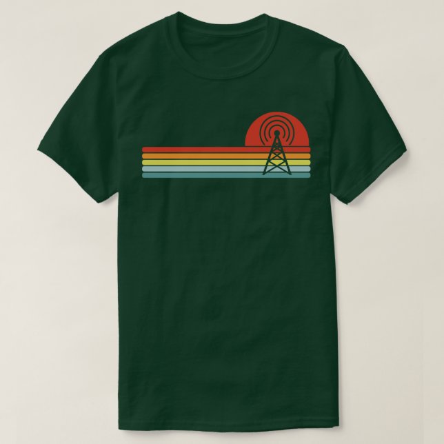 Camiseta Antena de radio Retro Ham (Diseño del anverso)