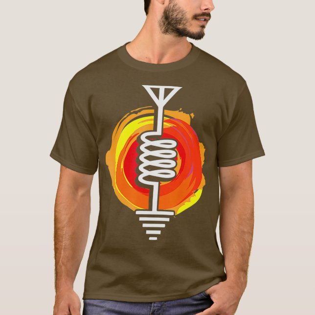 Camiseta Antena Schematic Ham Radio Ground Amateur (Anverso)