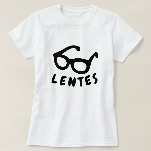 Camiseta anteojos y lentes de texto: anteojos en Galicia (Diseño del anverso)