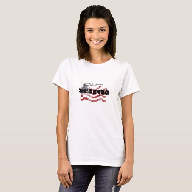 Camiseta Antepasado de combate en la revolución americana (Anverso completo)