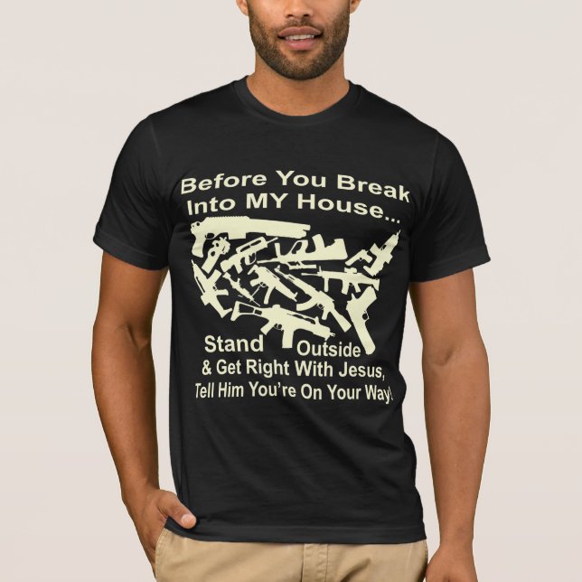 Camiseta Antes de entrar en mi casa, rectilícelo con Jesús (Anverso)
