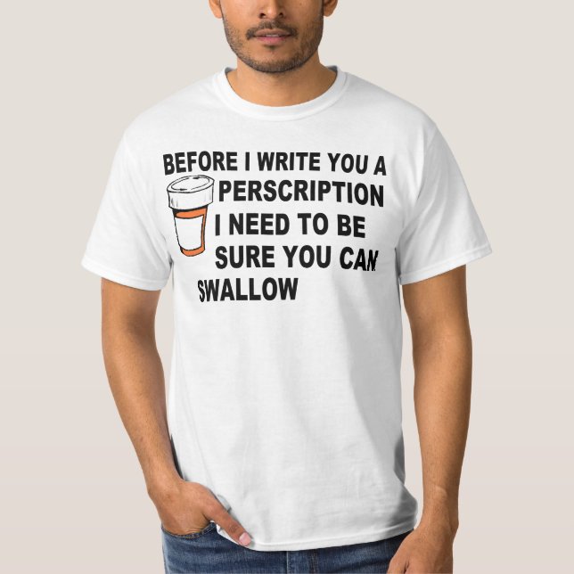 CAMISETA ANTES DE ESCRIBIR UNA PERSCRIPCIÓN (Anverso)