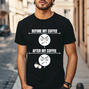 Camiseta "Antes de mi café" Coffee-Shirt divertido