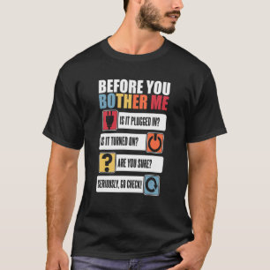 Camiseta Antes de molestar al administrador de Sysadmin