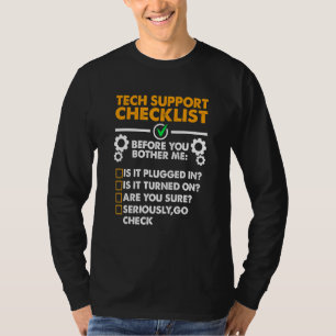 Camiseta Antes de molestarme Geek Funny Tech Support Check