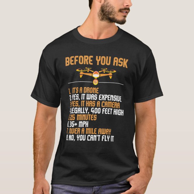 Camiseta Antes De Preguntar Al Operador Piloto De Drones Fp (Anverso)