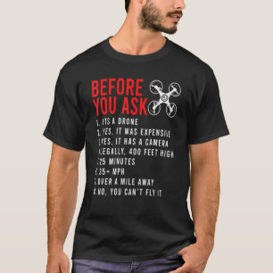 Camiseta Antes de preguntar diseño de drones